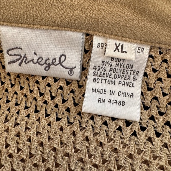 Spiegel Tan Utility Jacket with Mesh Accents Sz xl - Picture 3 of 8
